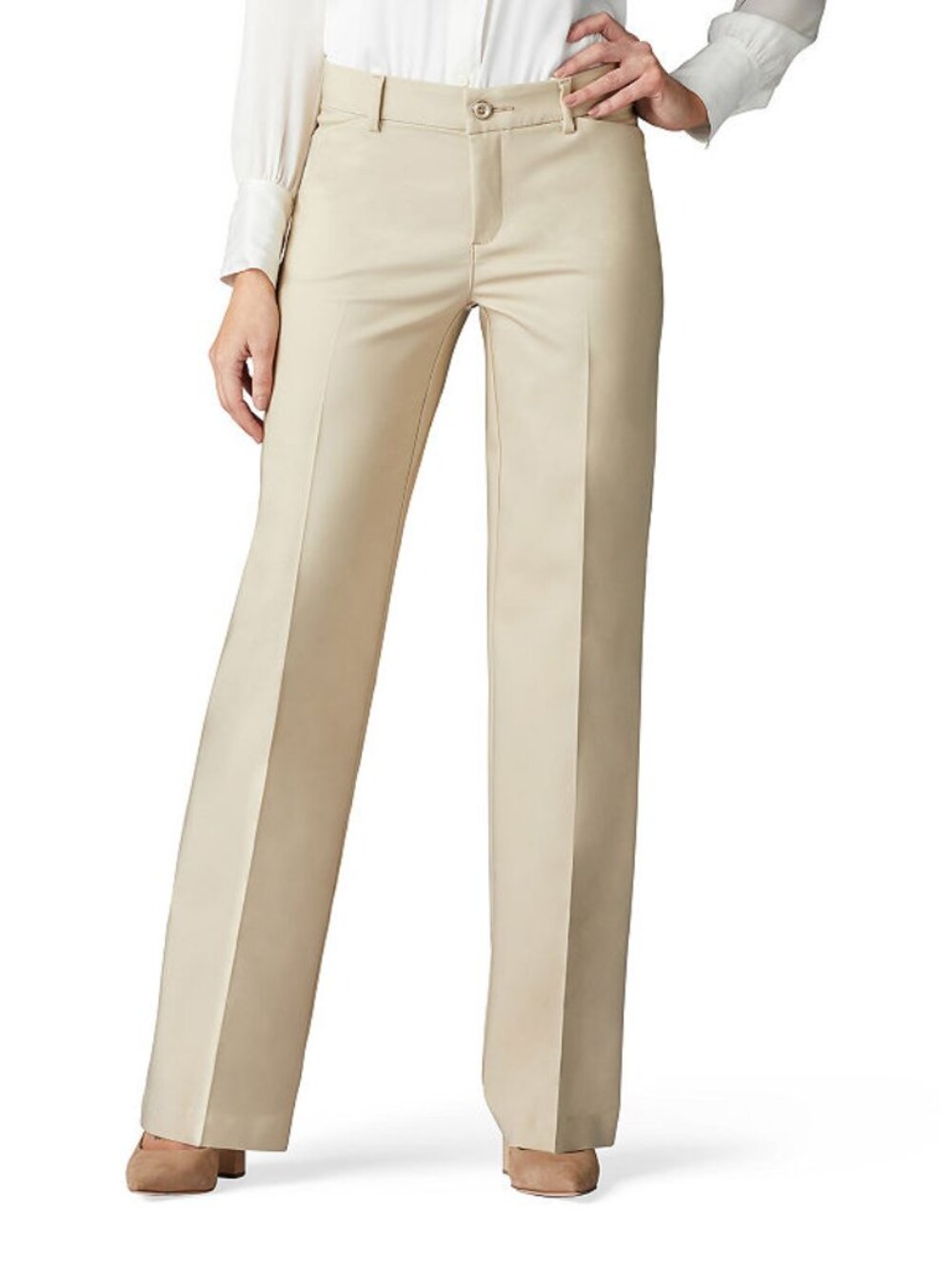 Women's Lee Midrise Regular Fit Flex Motion Trousers - Bungalow Khaki - 16M -